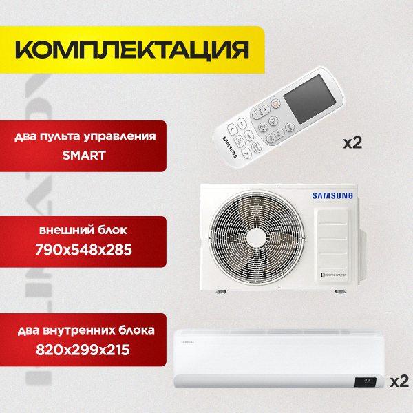 Мультисплит системы на 2 комнаты: выбор и покупка